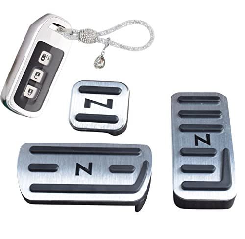 nbox 3点セット+キーケース_ぎんいろ [Nacalikeey] N-BOXペダルカバー ホンダ ペダルカバーTPUクリスタルチェーンキーケース NBOXブレーキペダル Honda Nシリーズ nboxアルミ ペダル 全NBOX車種対応NBOX JF1
