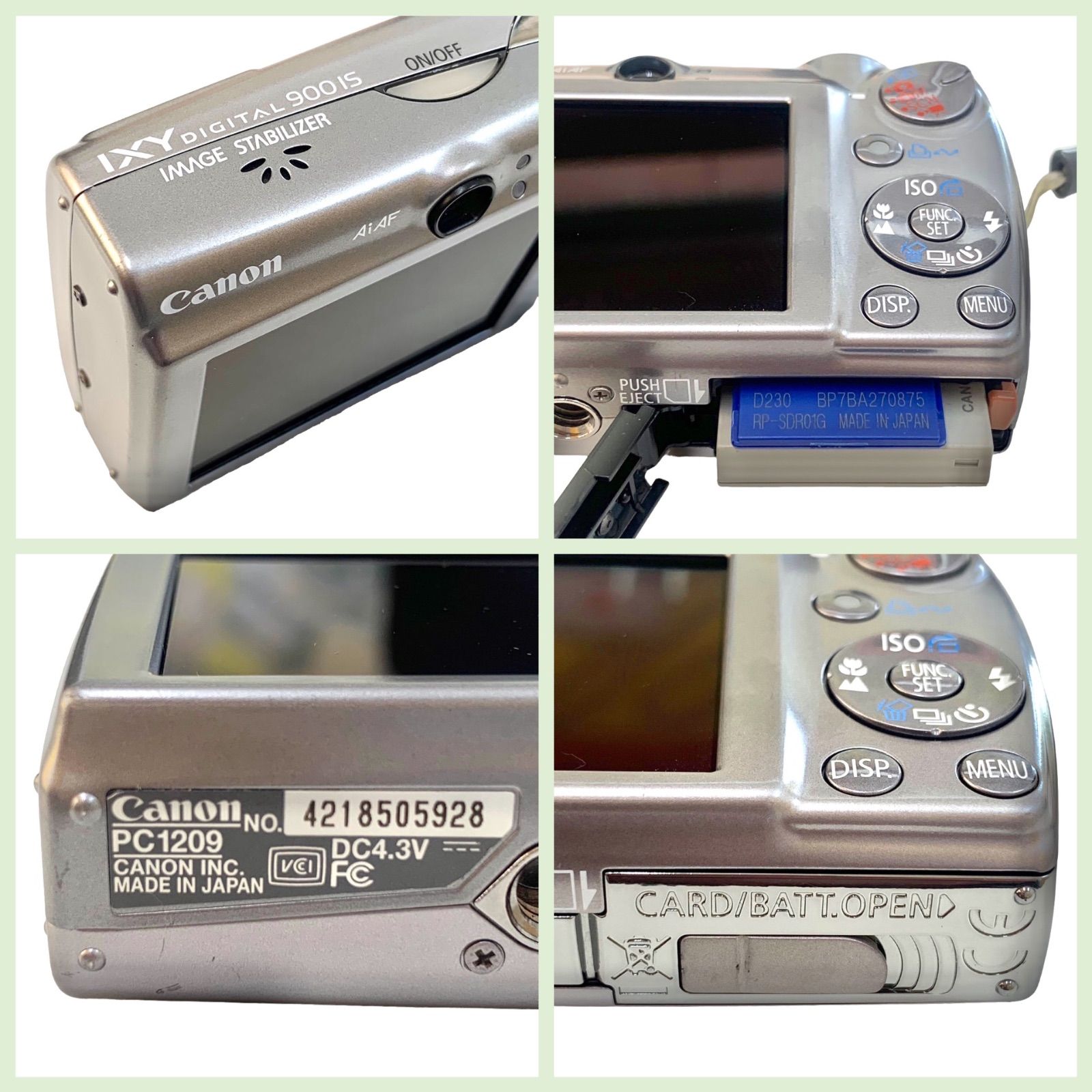 美品きれいです⭐️キヤノン】 IXY DIGITAL 900 IS Canon デジタル 