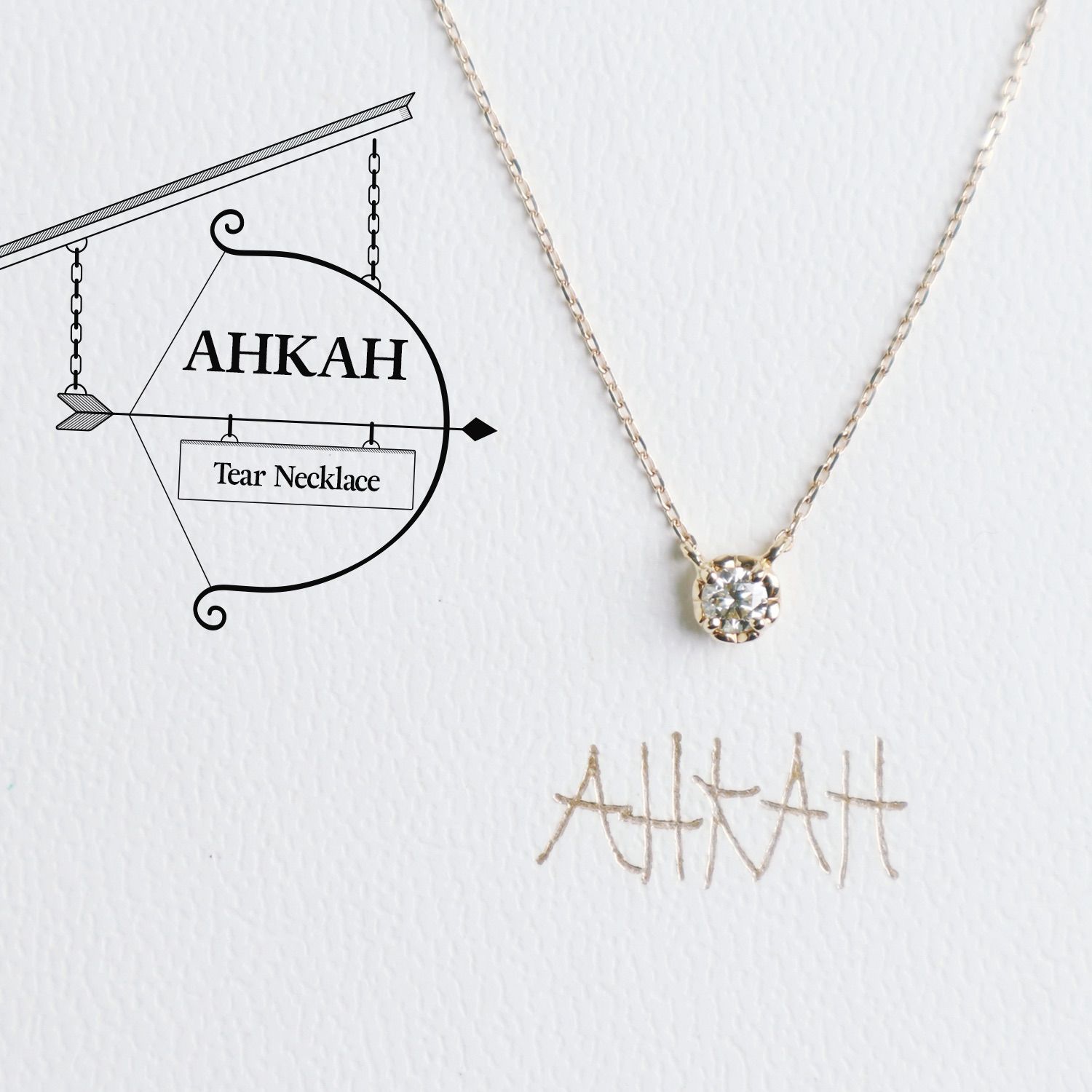 アーカーK18ダイヤモンドネックレス