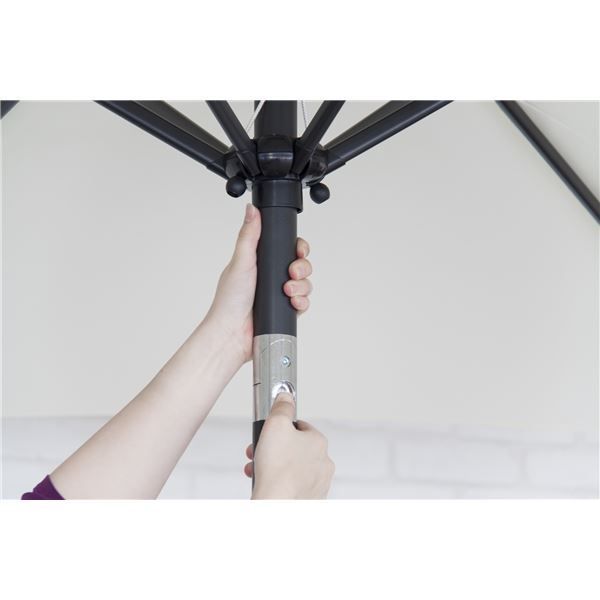 パラソル 日よけ 幅265×奥行265×高さ245mm ナチュラル スチール ポリエステル LANDI ランディ ガーデン テラス ウッドデッキ WWW_GEBZETESISAT_COM_TR