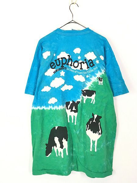 古着 90s USA製 BEN&JERRY'S アイスクリーム 企業 タイダイ Tシャツ