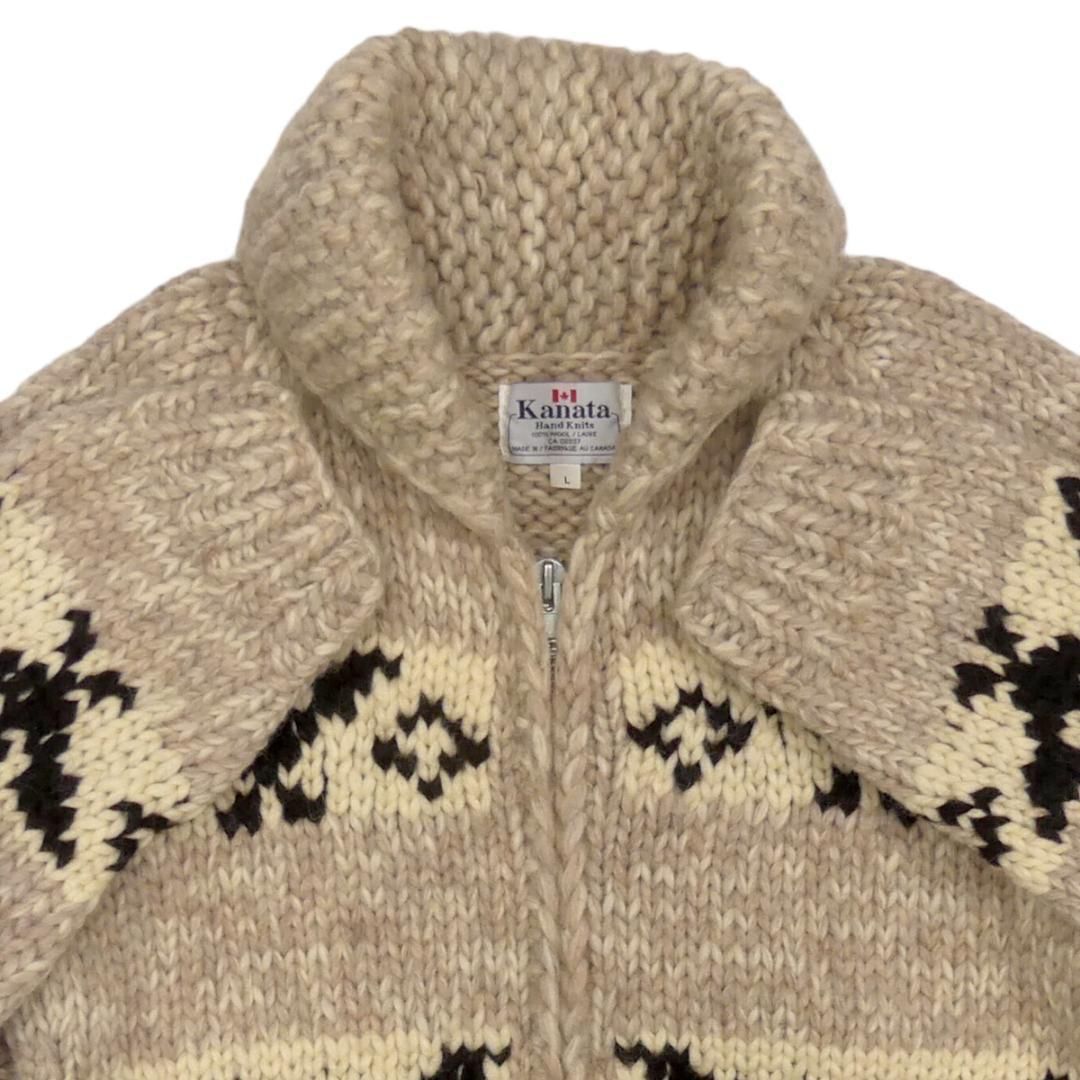 90s カウチンセーター　made in Canada カウチン セーター kanata ニット XL カナダ製 カナタ HN1992