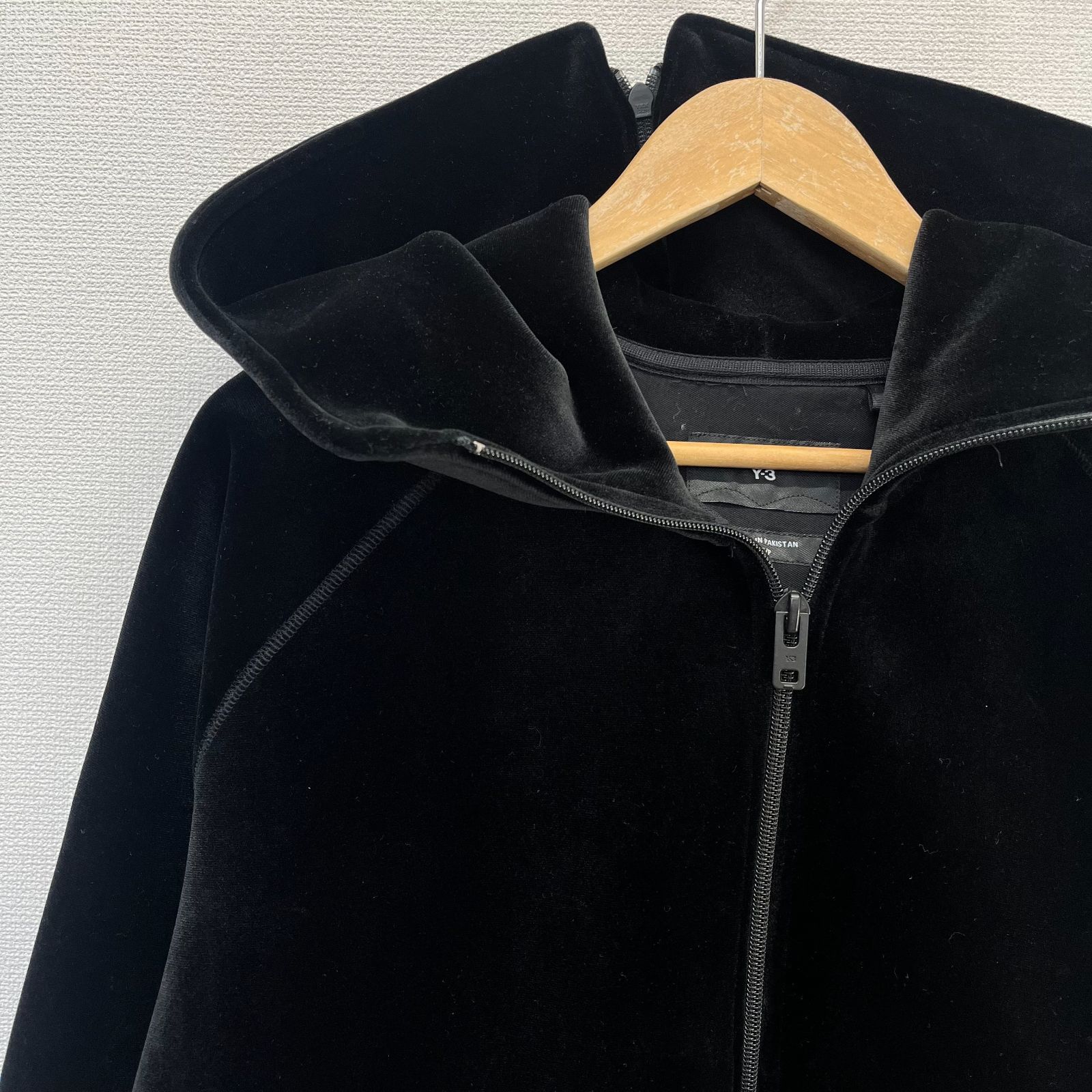 Y-3 ワイスリー IL2149 VELVET FULL ZIP HOODIE オーバーサイズ