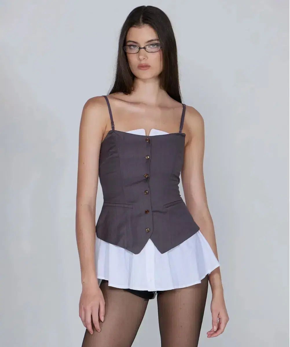 SCULPTOR シャツ レイヤード トップス Shirt Layered Top XS