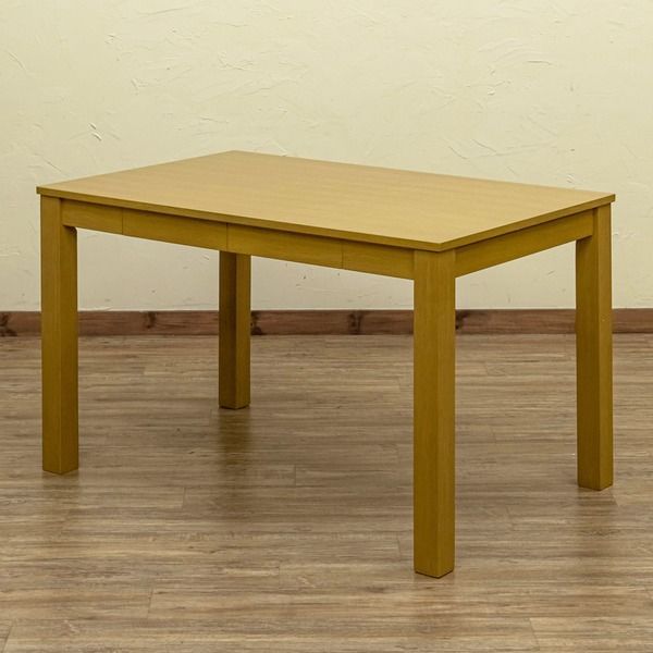 フリーテーブル/センターテーブル 【110cm×70cm ナチュラル】 引き出し2杯付 アジャスター 木製脚付き 〔リビング ダイニング〕【】