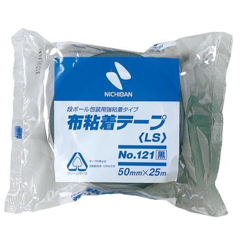 まとめ ニチバン 布テープ 布粘着テープ 中軽量物封かん用 50mm×25M 黒 1216-50 1216-50 ×20セット