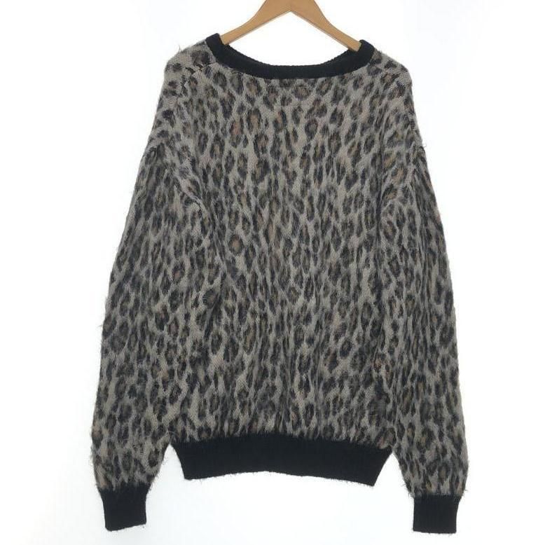 中古】WACKO MARIA レオパードモヘアニット M ベージュ
