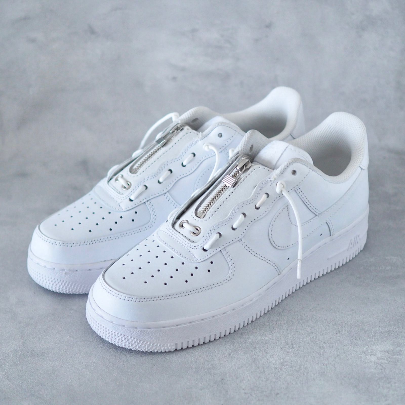 Air Force1/ジップパーツ ホワイト オールハンドメイド 1点物 - HOLO