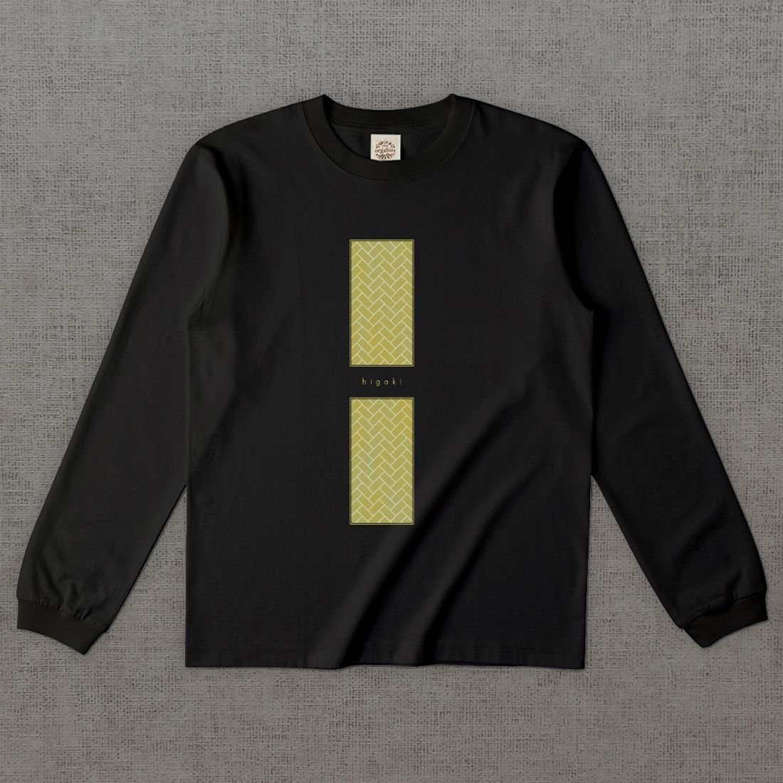 和柄長袖Tシャツ　三崩し -彩・角-［長袖］