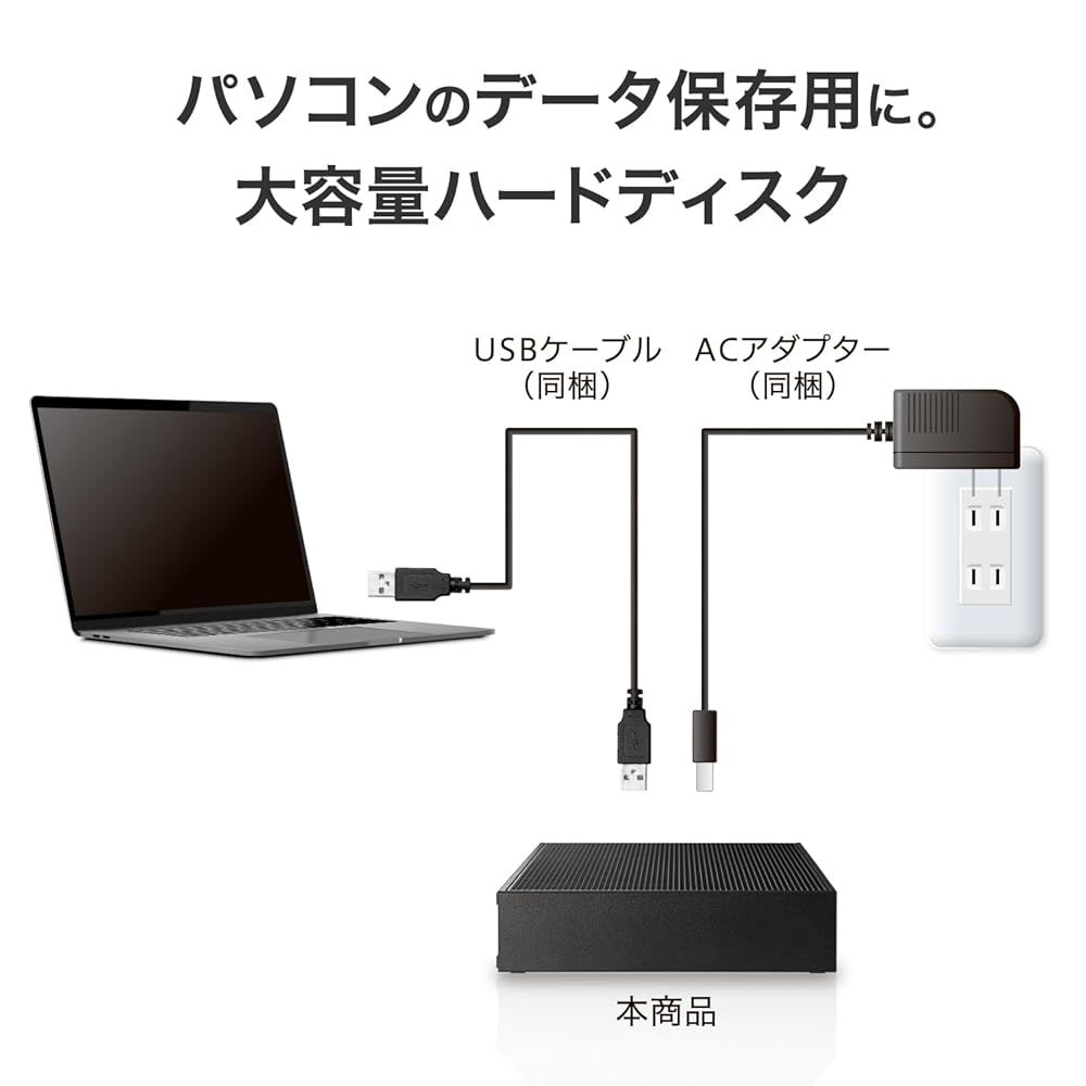 IODATA 大容量 20TB ポータブル HDD CMRドライブ 採用 USB 5Gbps パソコン データ保存 win10 win11 データ移行 データ抹消 アプリ 情報漏洩 防止