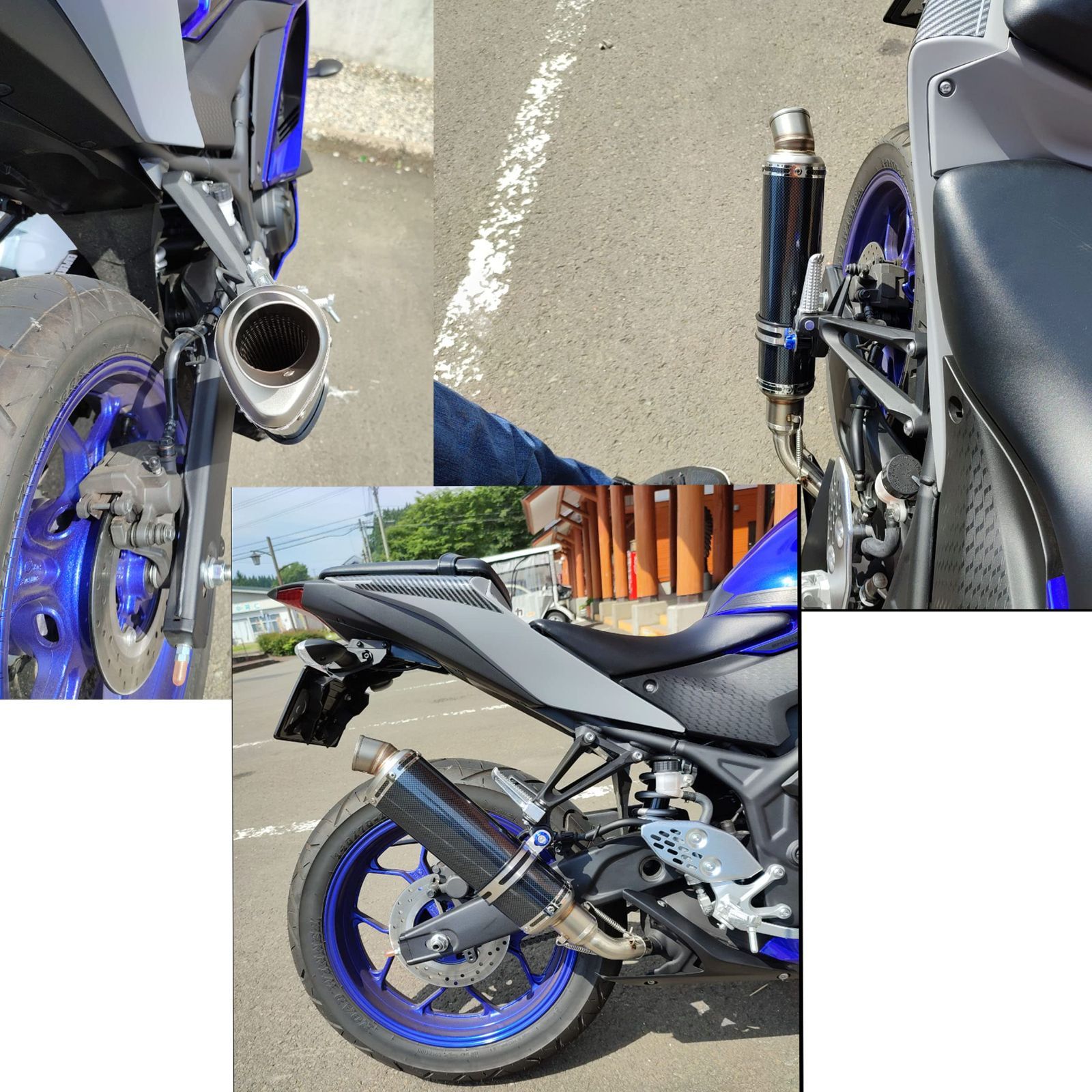 モーター関東スリップオンマフラーバイクサイレンサー440mm カーボン調 ステンレス カワサキニ | MOTOR KANTO スリップオンマフラー 38mm -50.8mm バイク