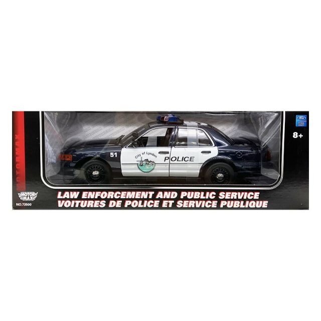 MotorMax （モーターマックス）Ford Crown Victoria LAPD Los Angeles Police 1/18 黒白  ライトアップ フォード クラウン ビクトリア インターセプター ロサンゼルス警察 ポリスカー ミニカー - メルカリ