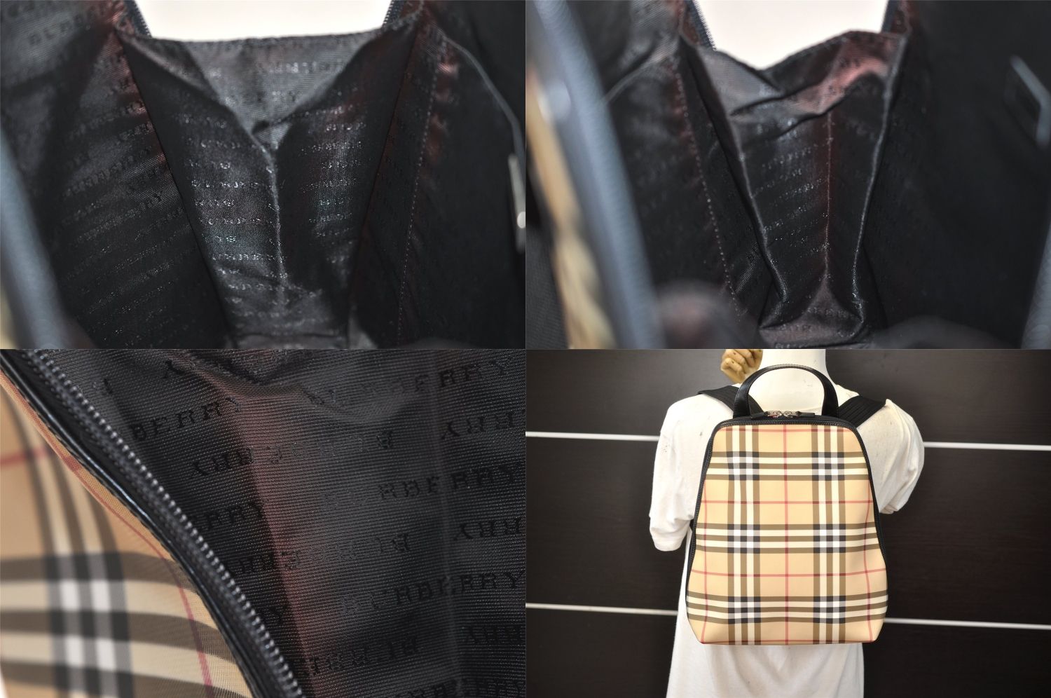 BURBERRY バーバリー ナイロン レザー ノバチェック リュック BURBERRY