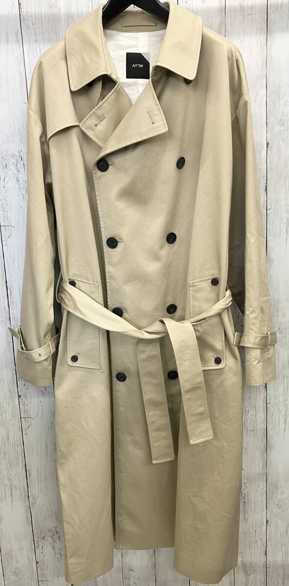 ATON WEST POINT OVERSIZED TRENCH COAT エイトン トレンチコート