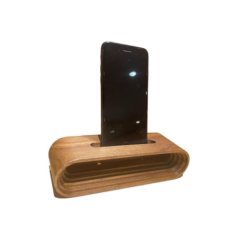 新着商品 belaDESIGN スマホスタンド スピーカー アメリカ産 ブラックウォールナット 天然木 電源不要 木製 スマホ スピーカー 置くだけ WS1706D ブラウン ブラックウォールナット アメリカ