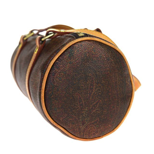 中古】 エトロ(Etro) ペイズリー PVC,レザー ハンドバッグ ボルドー