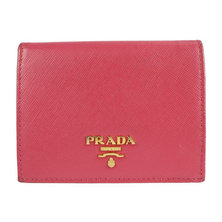 PRADA プラダ 二つ折り財布 1M0204 サフィアーノレザー ピンク