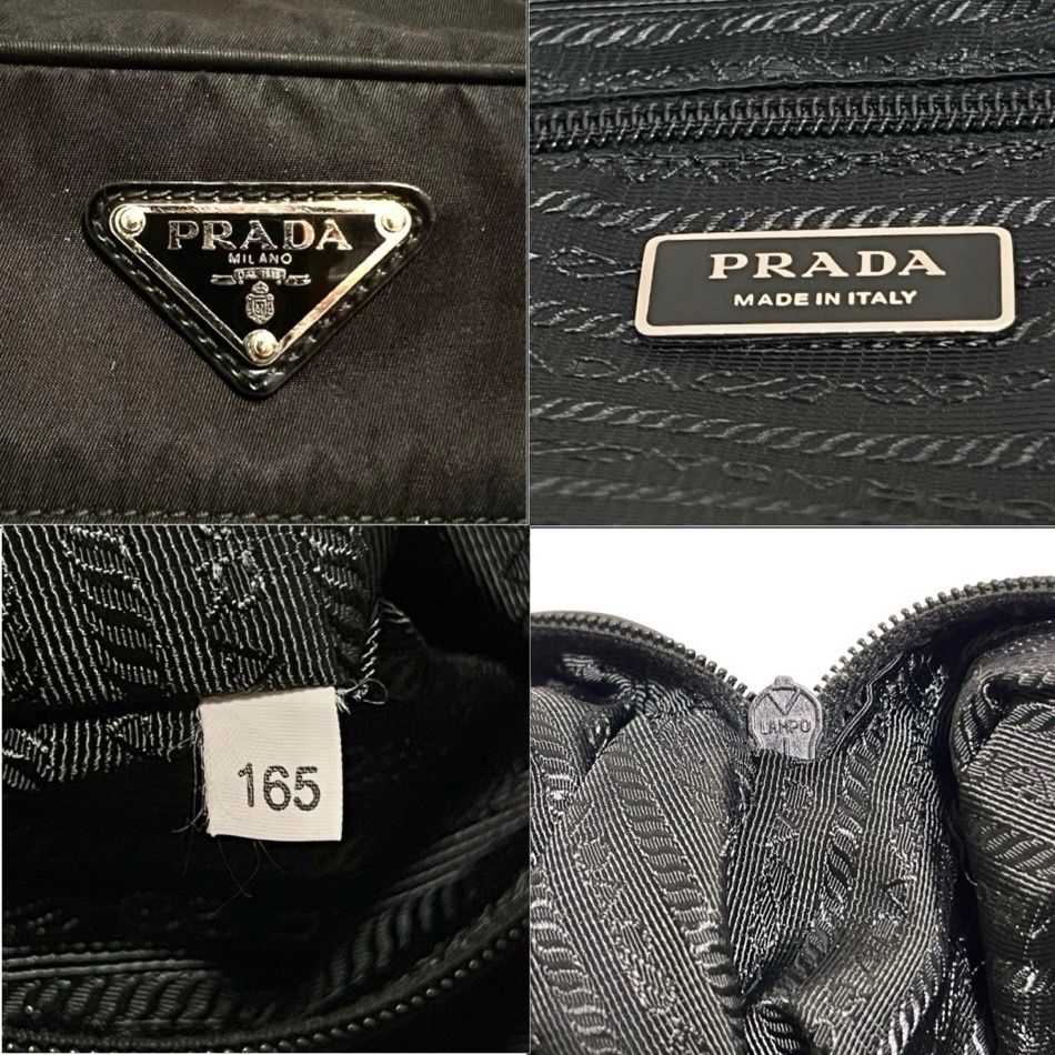 PRADA プラダ ギャラ有り トライアングルロゴ ナイロン ショルダーバッグ ブラック BT0717 正規品 PRADA - PRADA プラダ ギャラ有り トライアングルロゴ ナイロン