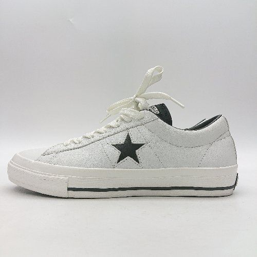 ◇ CONVERSE ALL STAR コンバースオールスター ワンポイントロゴ シンプル スニーカー サイズ25.5 ホワイト系 メンズ E 