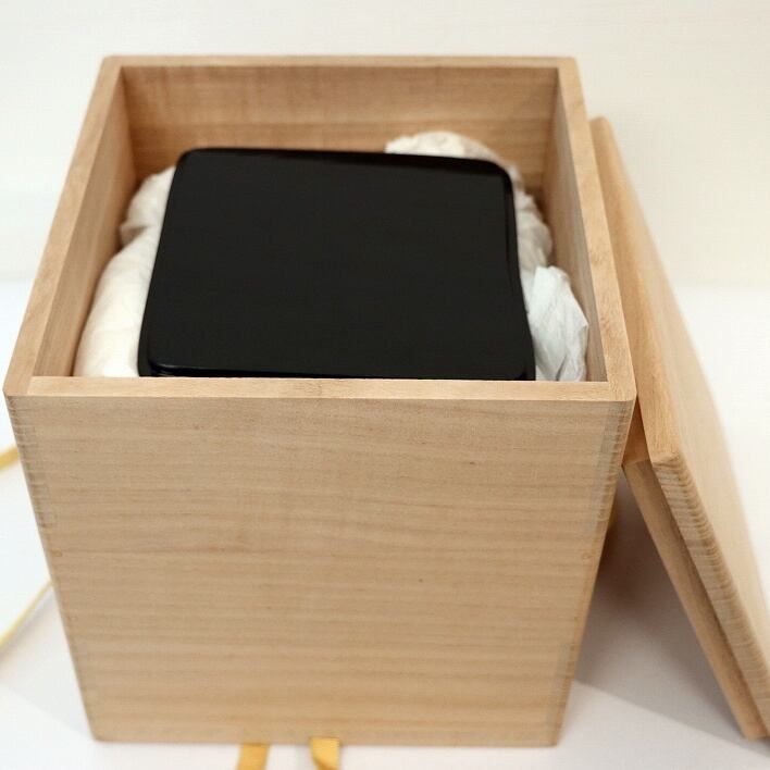 Ｒ８８７　水指　『温品焼』『本多康彦造』『耳付』『窯変水指』　共箱　茶道具 茶道具 水指（水差・みずさし） 水指 染付 桶側 御室窯