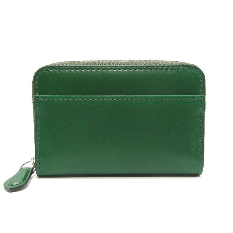 ♥ Flathority フラソリティ 小銭入れ FM711 水染 オイルコードバン ミニ財布 コインケース 日本製 グリーン 28011132