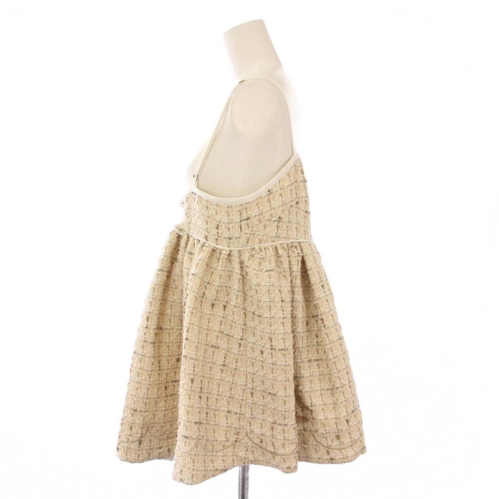 チェスティ Chesty 24SS 刺繍ツイードキャミソール フ 1 ベージュ 24A601. BB WWW_SMP1DAWEKUDUS_SCH_ID