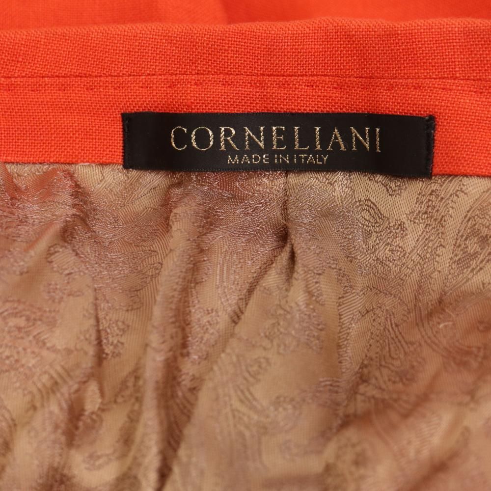 本日終了　未使用タグ付　コルネリアーニ　リネン混紡 テーラードジャケット コルネリアーニ CORNELIANI リネン フラックス 100% ダブル