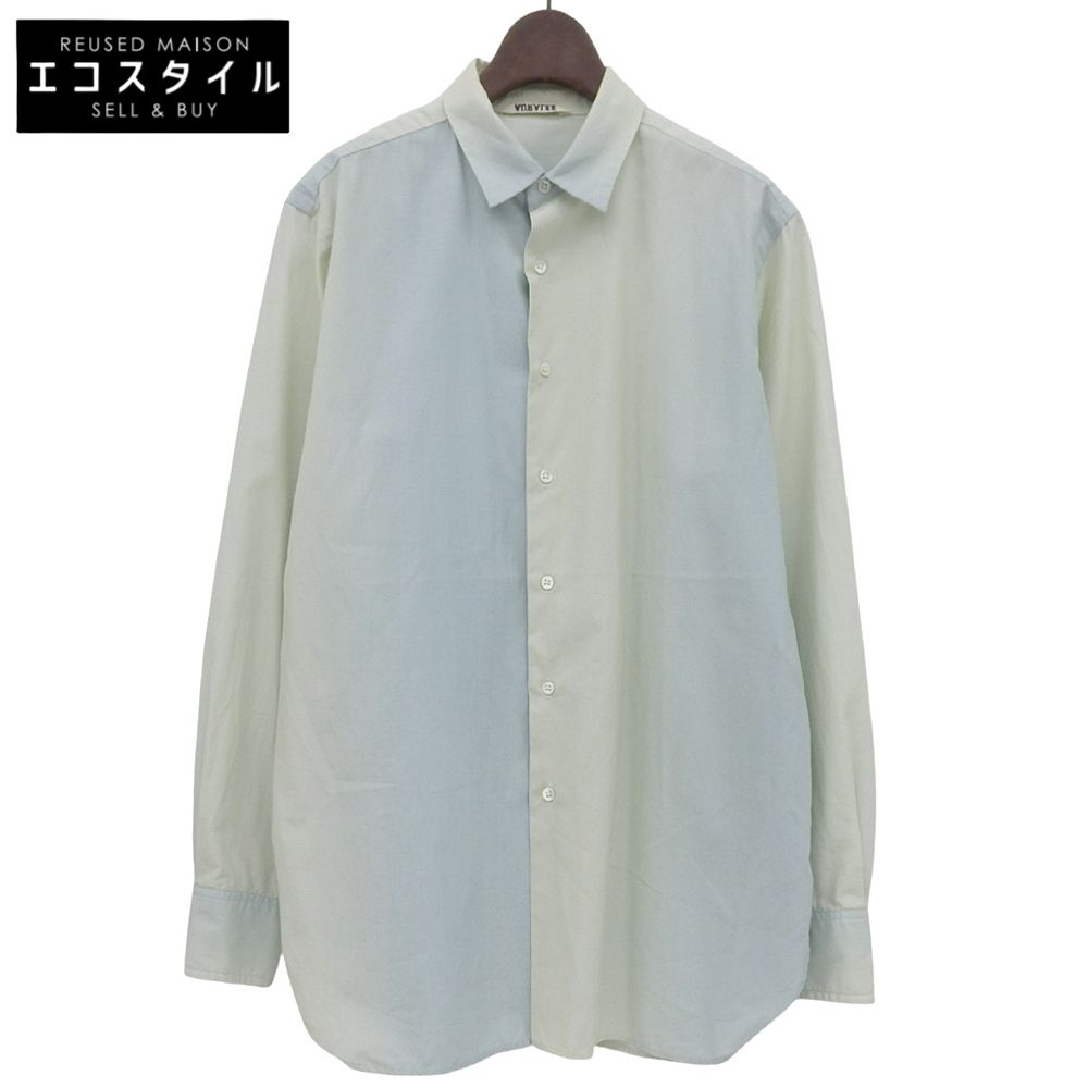 AURALEE オーラリー WASHED FINX TWILL GRADATION DYED SHIRTS グラデーション長袖シャツ トップス メンズ ライトブルー 0 A20SS03GN 20SS 0