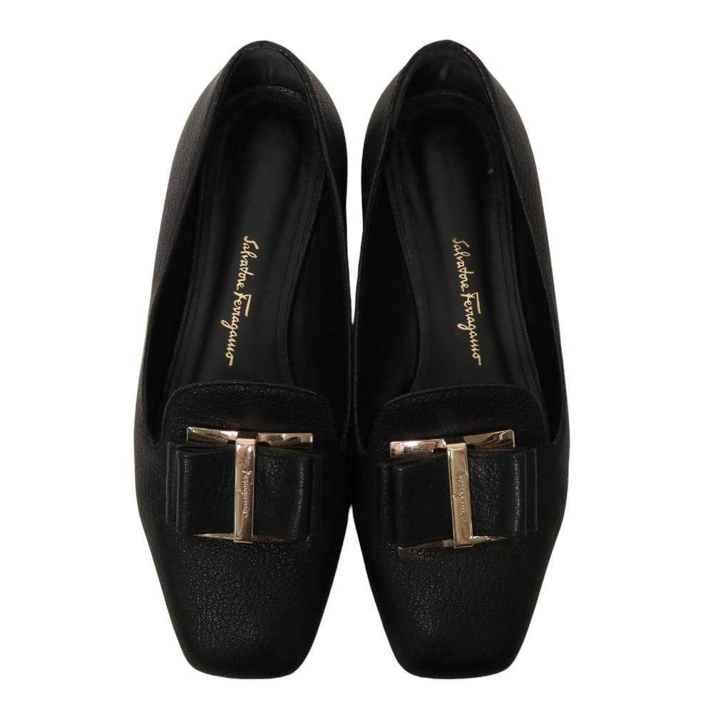 サルヴァトーレ フェラガモ VIVA ヴィヴァ レザー フラット シューズ