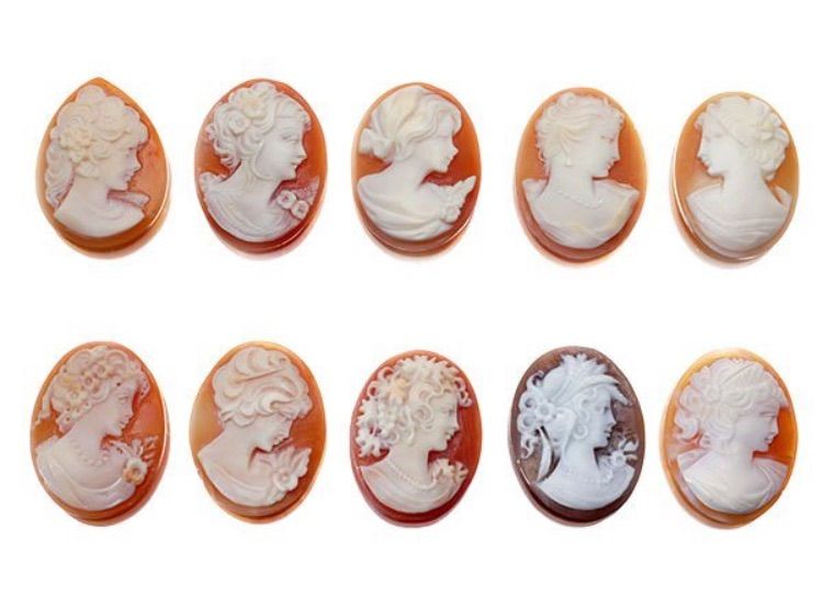 貴婦人　シェル　カメオ　ルース ジュエリー極】お得！希少！精悍な貴婦人や綺麗な女性像 アンティーク