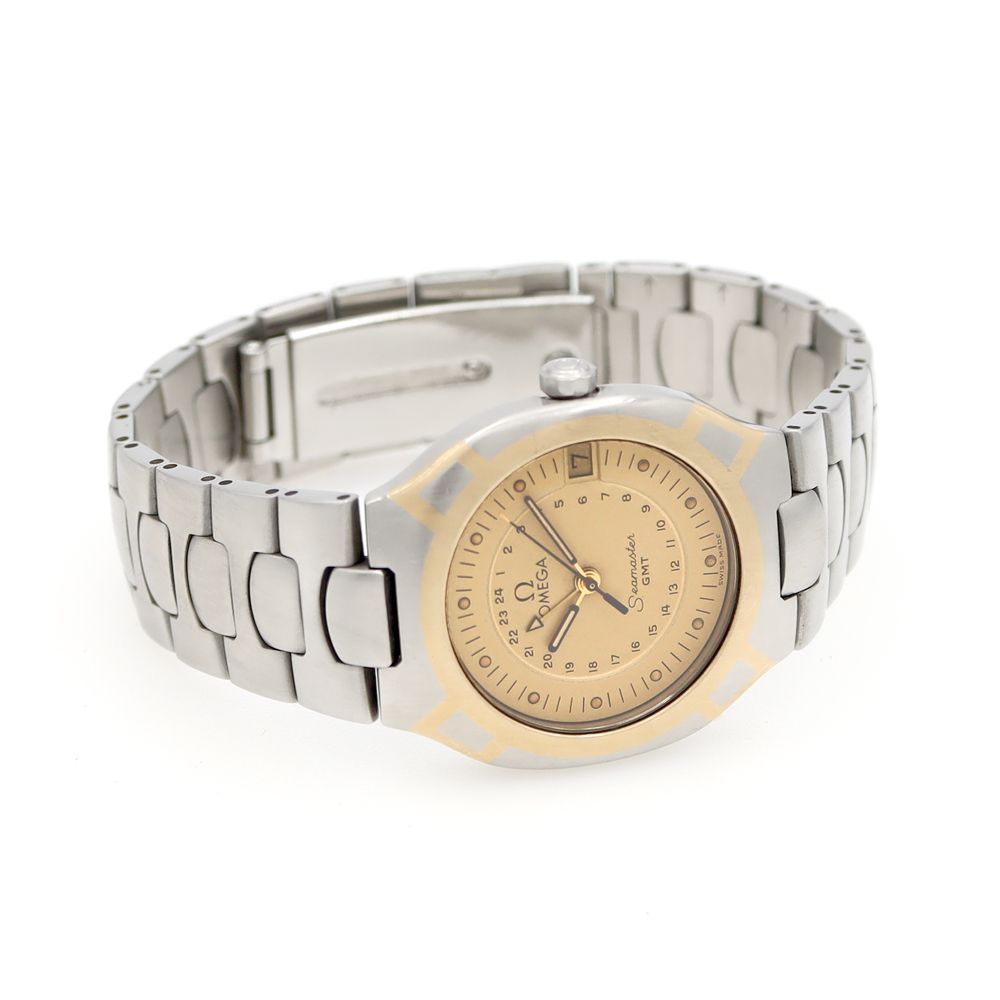 電池交換済 OMEGA オメガ シーマスターポラリス GMT 71536 QZ 電池交換済 OMEGA オメガ シーマスターポラリス GMT 71536 QZ
