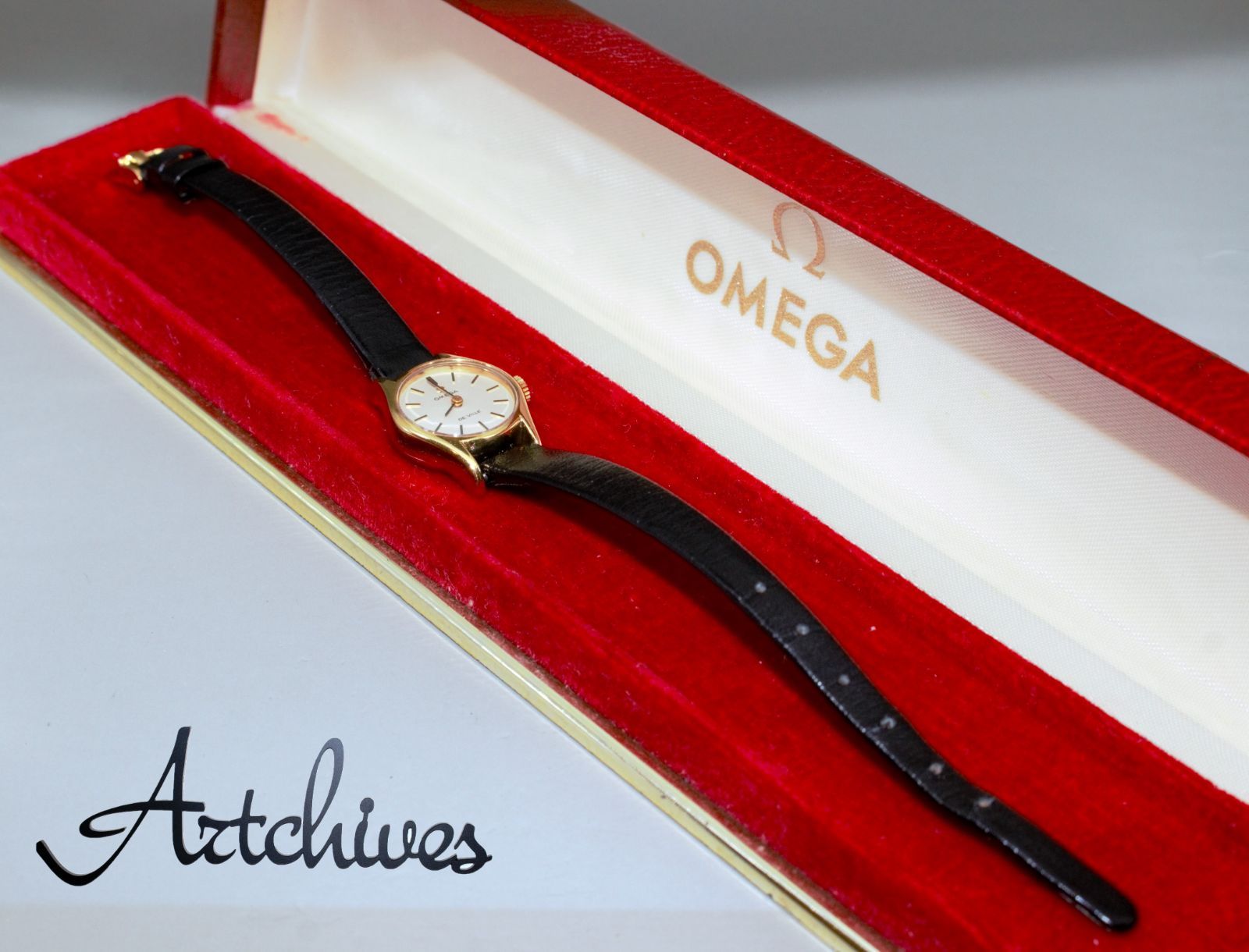 VRW-919 時計 OMEGA オメガ DE VILLE IVO文字盤 レディース 手巻き 腕時計 稼動品