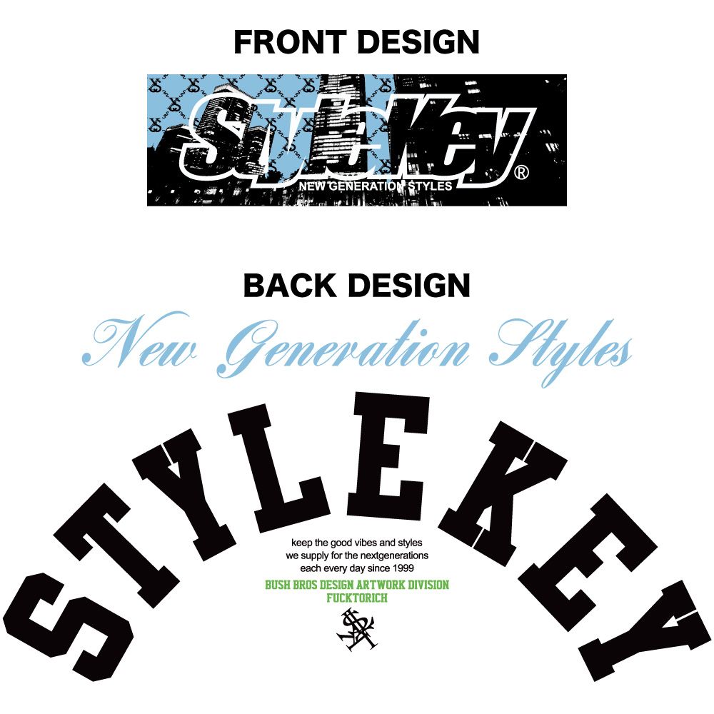 STYLEKEY スタイルキー 半袖Tシャツ CITY BOX S/S TEE(SK23SU-SS07) ストリート ヒップホップ レゲエ ロック B系 バンド ボックスロゴ 大きいサイズ
