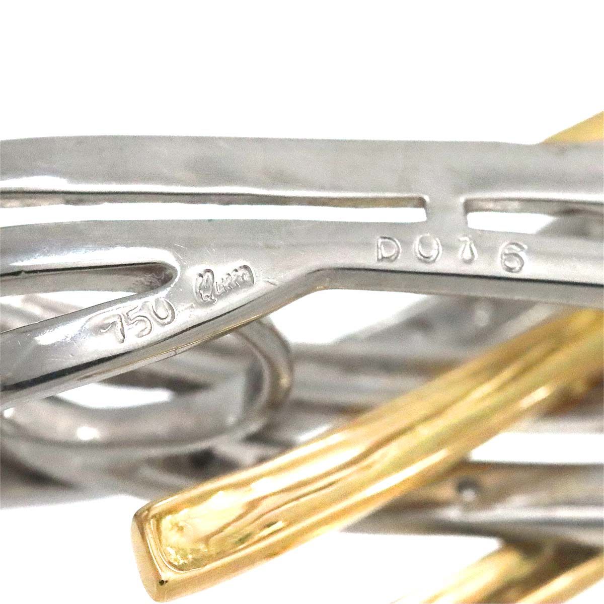 クィーン Queen ダイヤ 0.16ct ペンダント トップ K18 YG WG