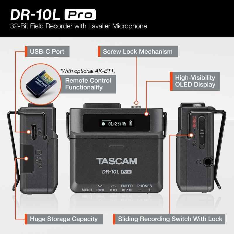 楽器・機材 TASCAM(タスカム) DR-10L Pro 32bitフロート ピンマイク 