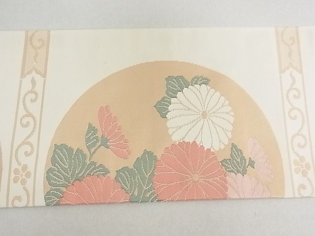 平和屋-こころ店■八寸名古屋帯 紬地 色無地紅海老茶色 正絹 逸品 B-cy4973