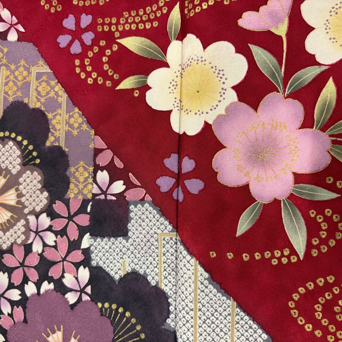 振袖 袷 正絹 ピンク 赤紫 桜 Mサイズ ki19065 美品 着物 赤紫地 ピンクぼかし 正絹振袖【197】 – SAKURA TOKYO