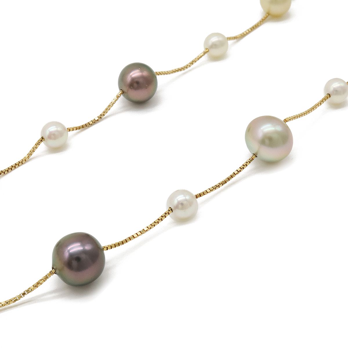 TASAKI タサキ ステーション 真珠 ネックレス6.1〜6.4mm K18YG