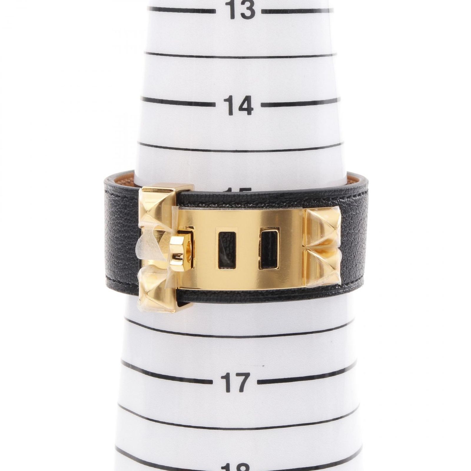 エルメス HERMES バングル コリエドシアン24 ブラック/ゴールド GP