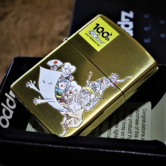 ZIPPO ゲゲゲの鬼太郎 キャラ ジッポ ライター ゴールド 金 猫娘 鼠男