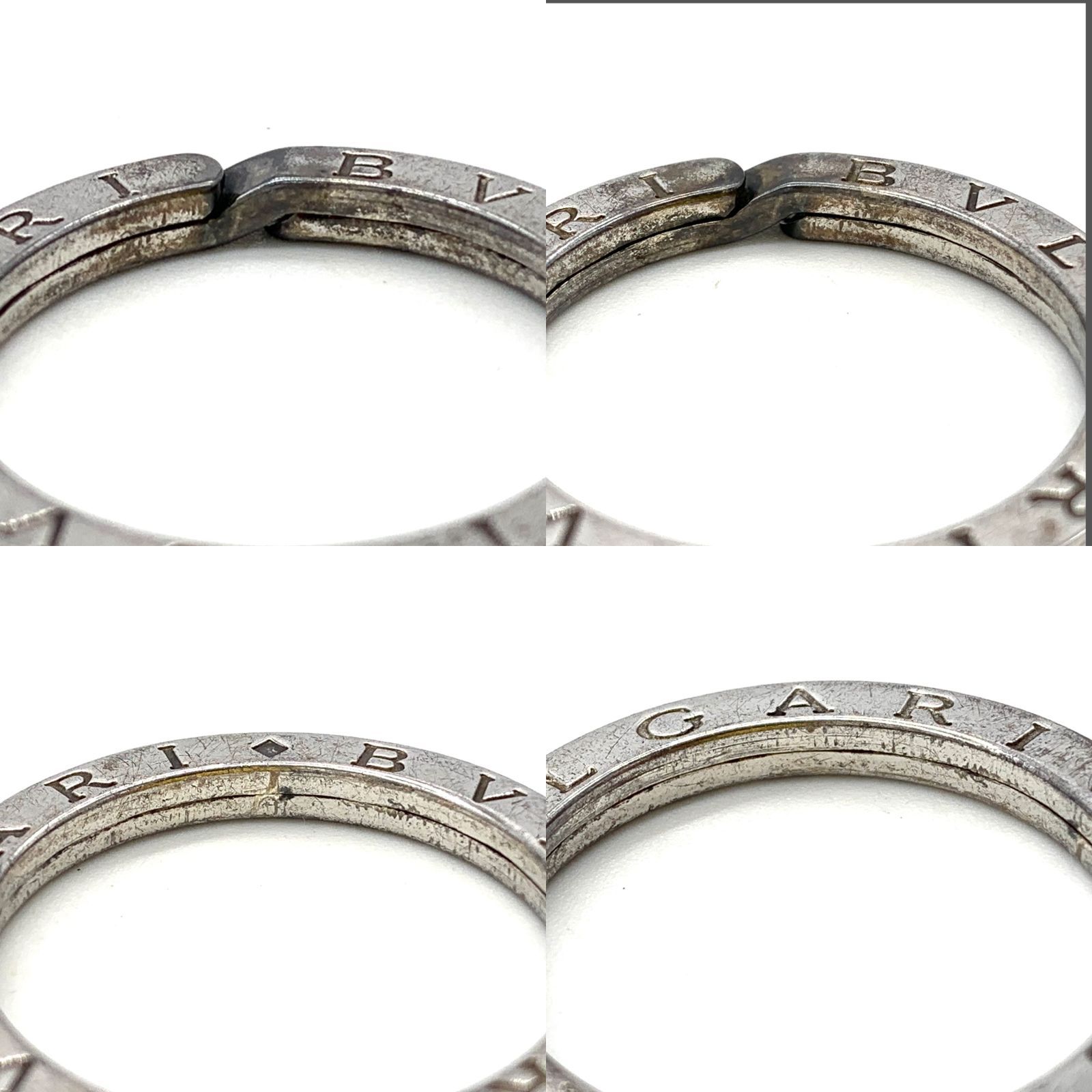 ▽BVLGARI/ブルガリ キーリング シルバー SV925 箱付き メンズ