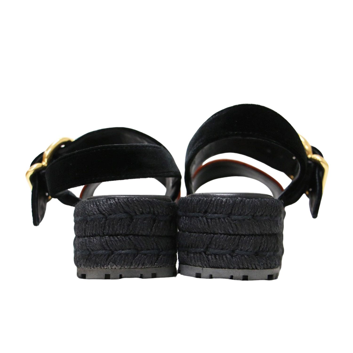 PRADA プラダ サンダル ブラック ブラウン 35.5(22.5cm 