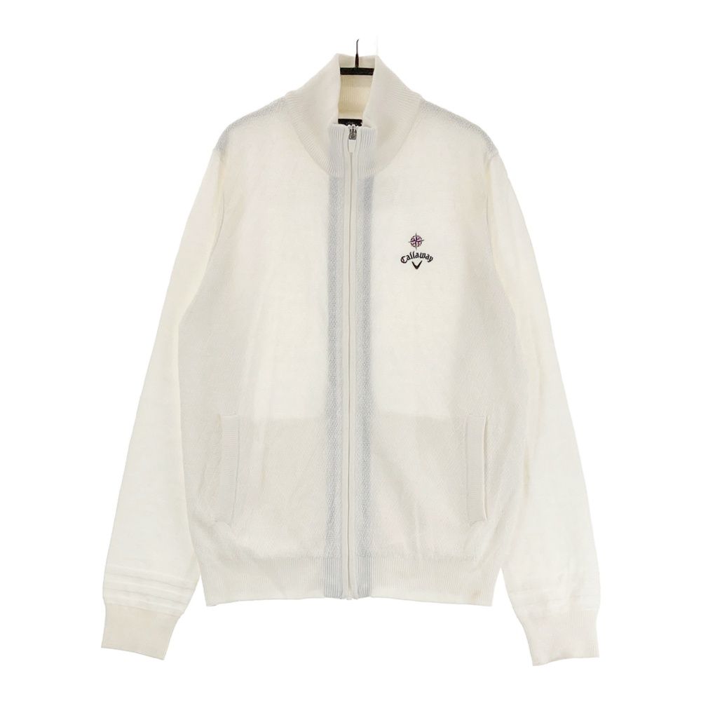 ★1/27迄お得★Callaway レディースジャケット ホワイト Lサイズ サイズ：L CALLAWAY キャロウェイ ニット ジップジャケット ホワイト系