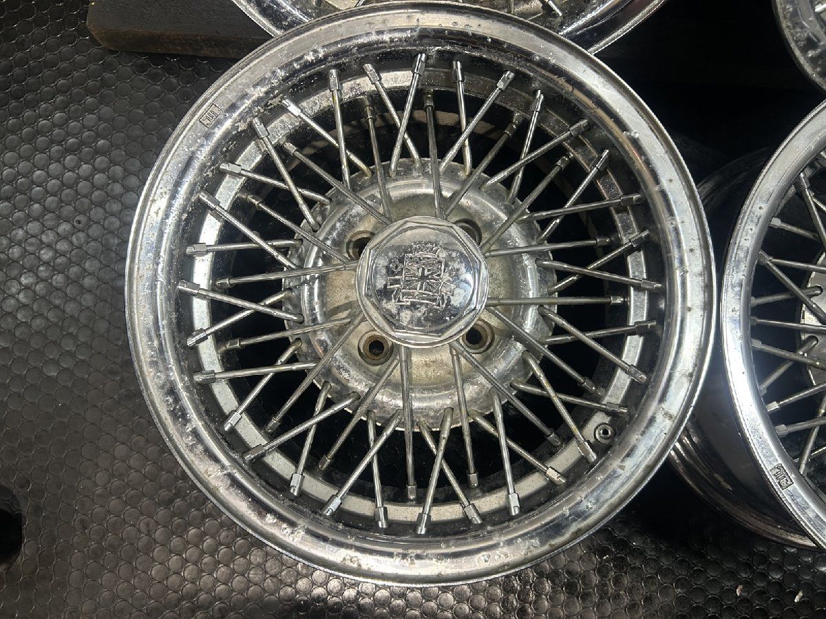 旧車ホイール ENKEI エンケイ 社外ホイール 15インチ 4本 6.5J4HPCD114.3約 15 当時物 ケントワイヤー MHB585MYR