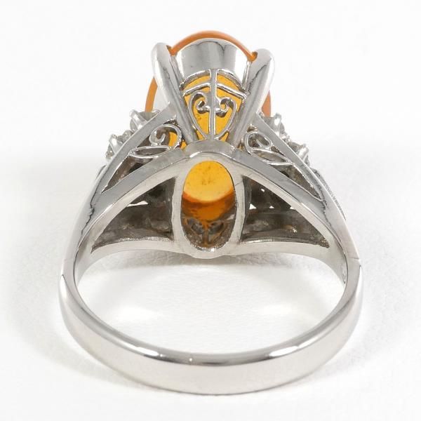 美品 Pt900 ファイアオパール2.58ct ダイヤ計0.29 リング 指輪