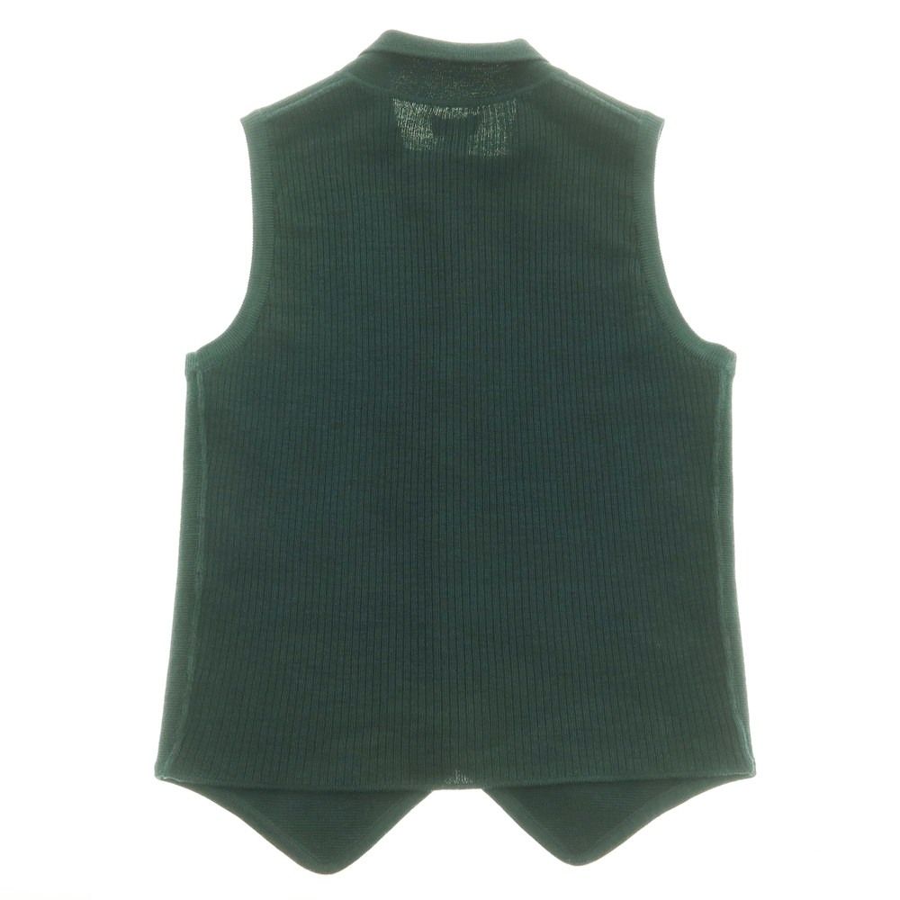 ラルディーニ LARDINI ウール ニットベスト ダークグリーン サイズ46 メンズ