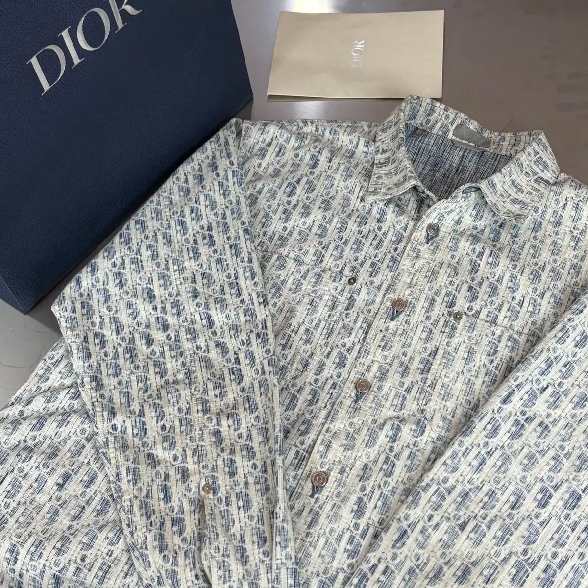 DIOR ディオール オブリーク カスリ デニム シャツ