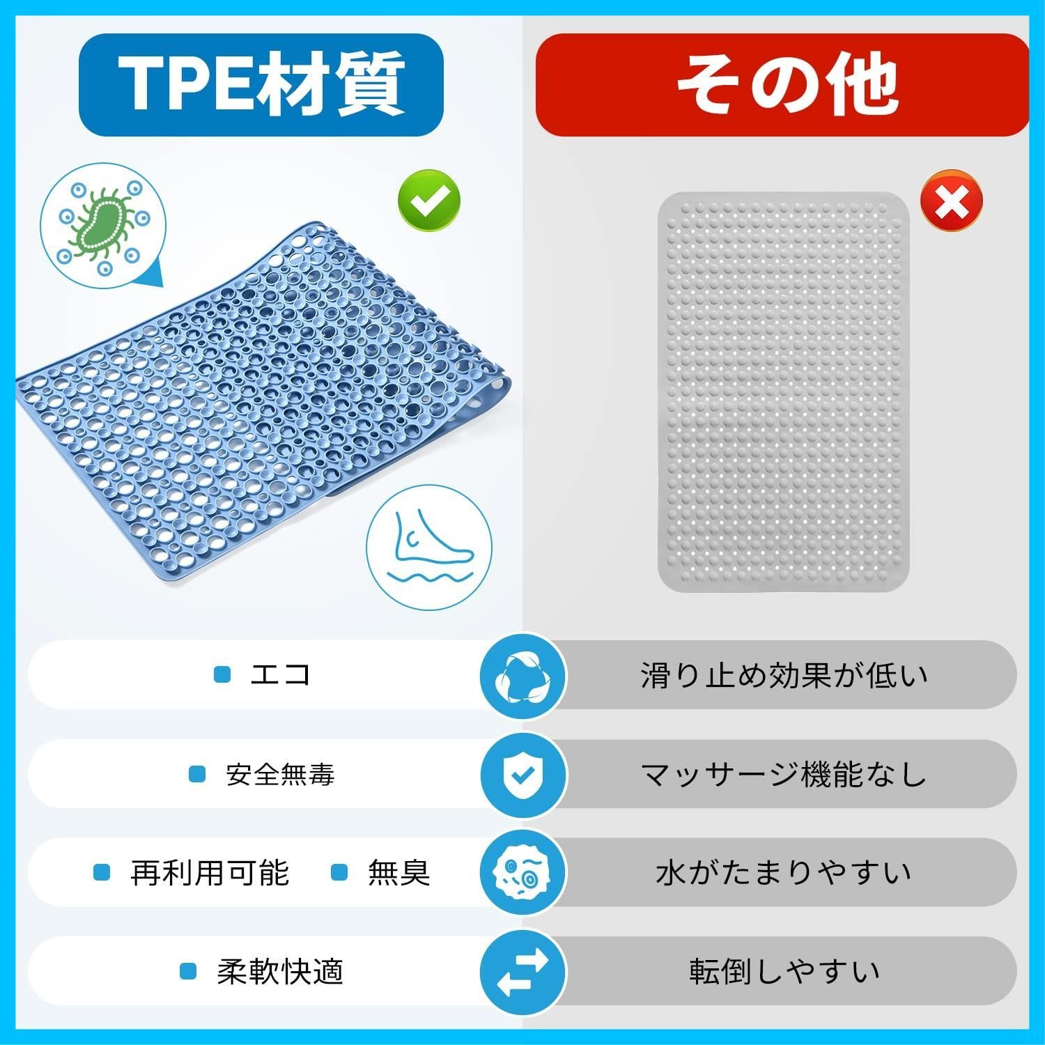 多場所利用 浴槽滑り止めマット