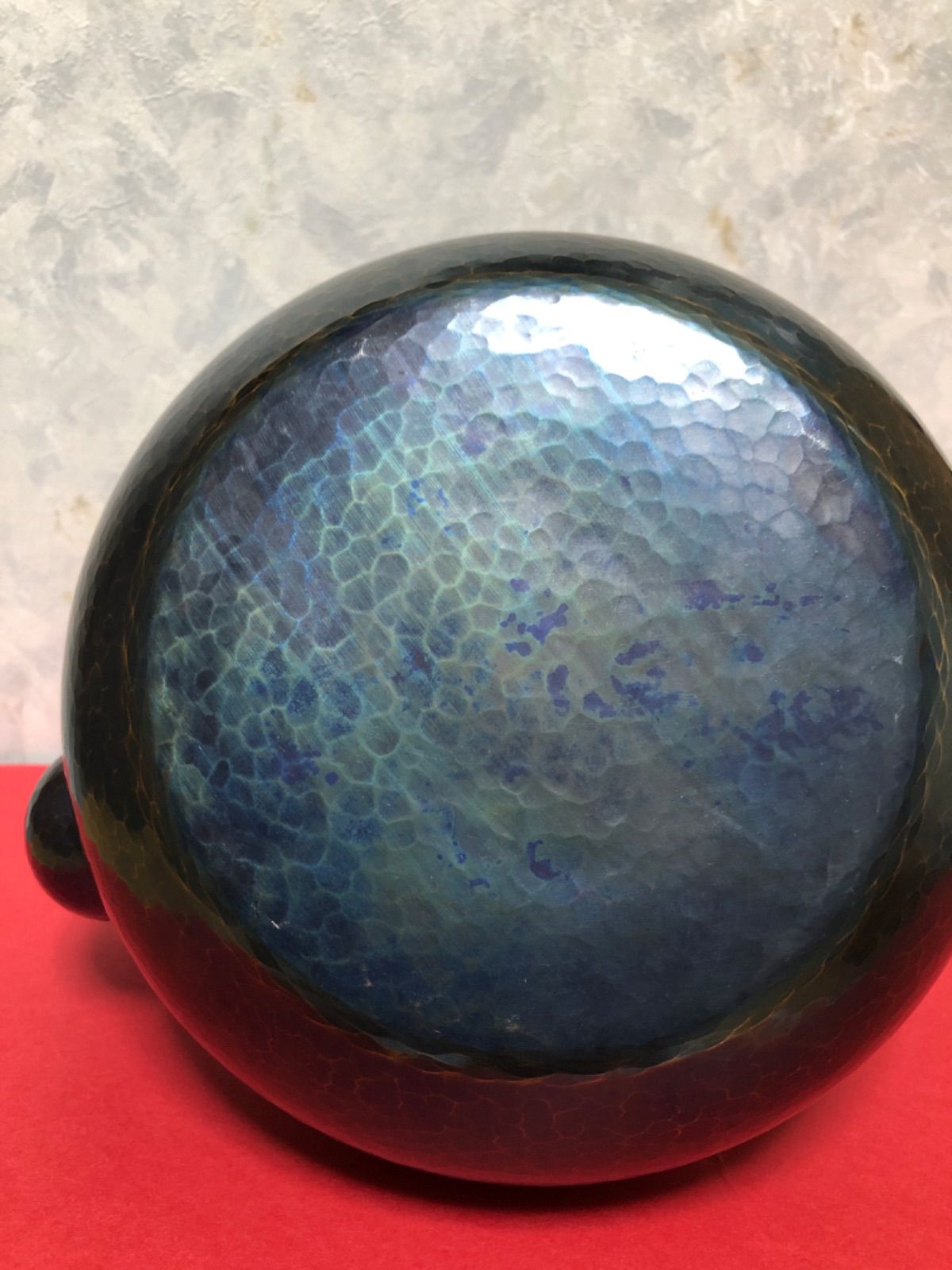 【美品】玉川堂 鎚起銅器 湯沸 紫金色 美品】玉川堂 鎚起銅器 湯沸 紫金色