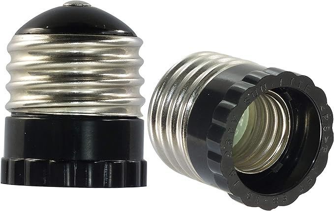 Abishion E26 to E17口金変換アダプタ、LED電球ソケットアダプター、E26変換電球ソケット 、E26→E17 へ 電球ソケット、電球なし、PSE認証済(2個入)